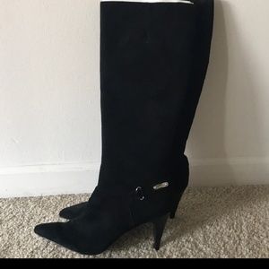 Calvin Klein black suede boots